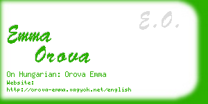 emma orova business card